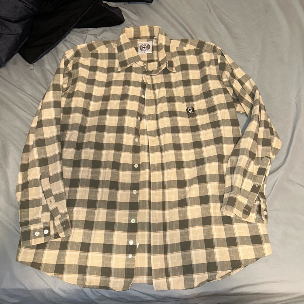 Cinch Miller Style Long Sleeve Button Shirt Pocket Western Cowboy Ranch Mens